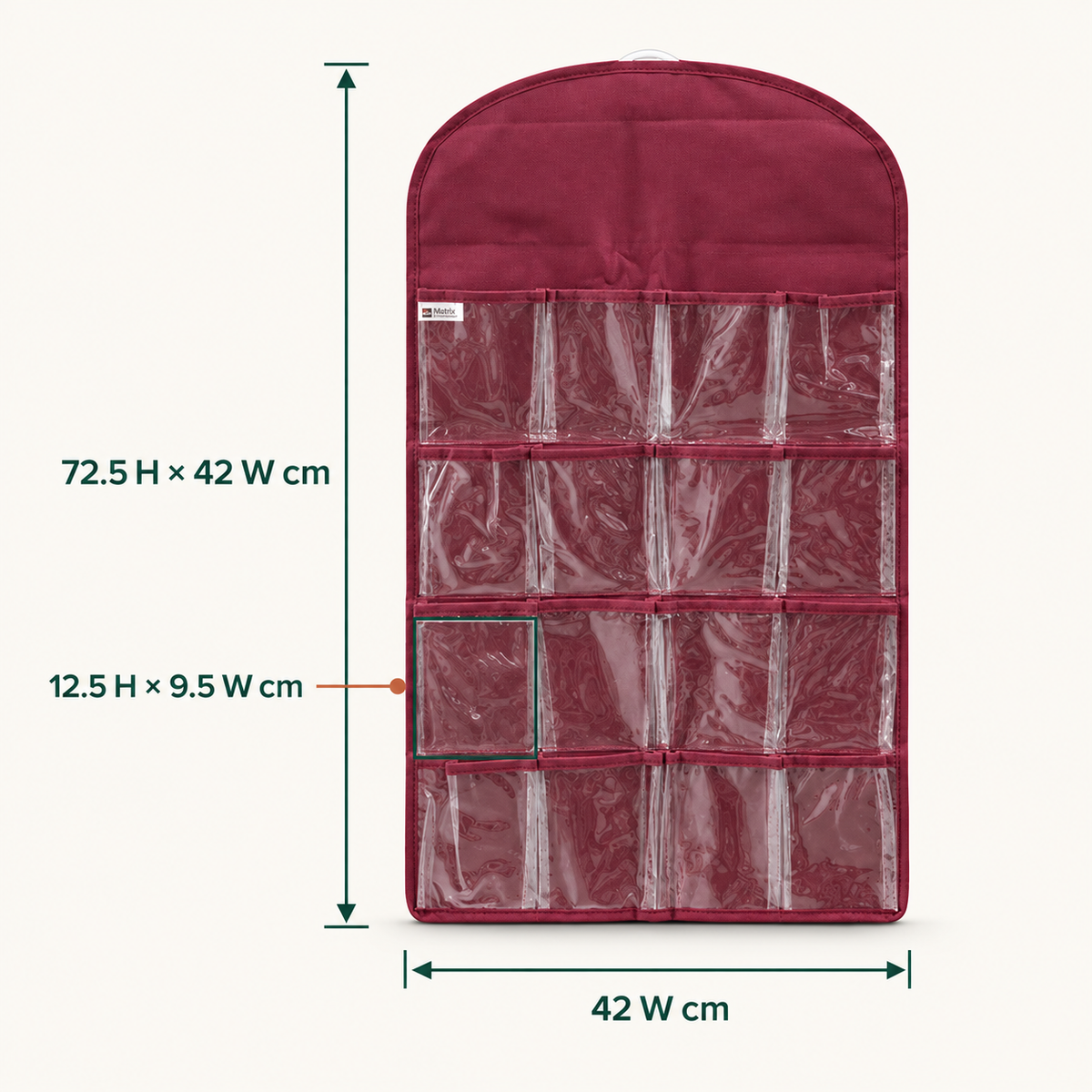 16-Pocket Clear-View Hanging Organizer by Matrix