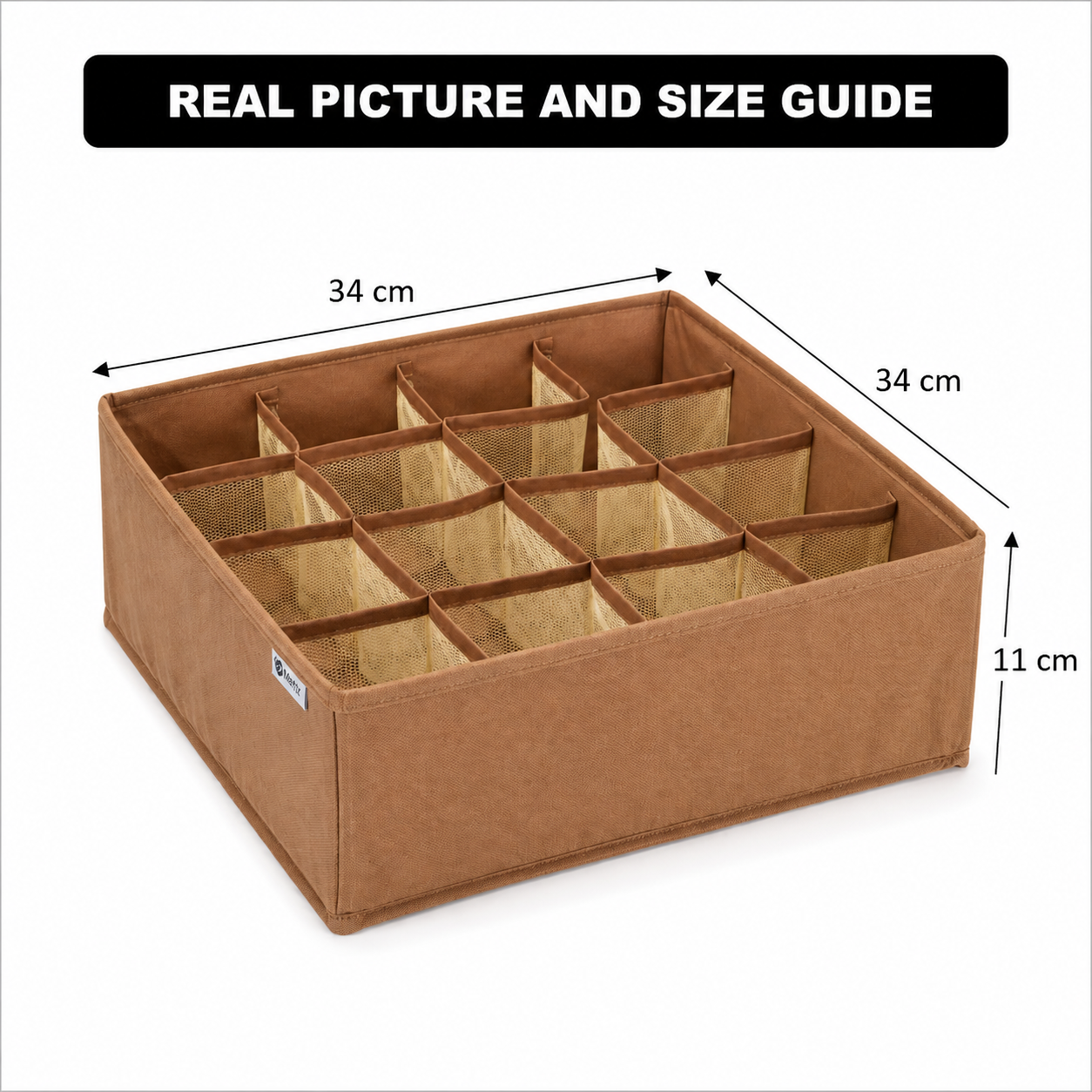 FlexFold 16-Grid Drawer & Wardrobe Organizer by Matrix