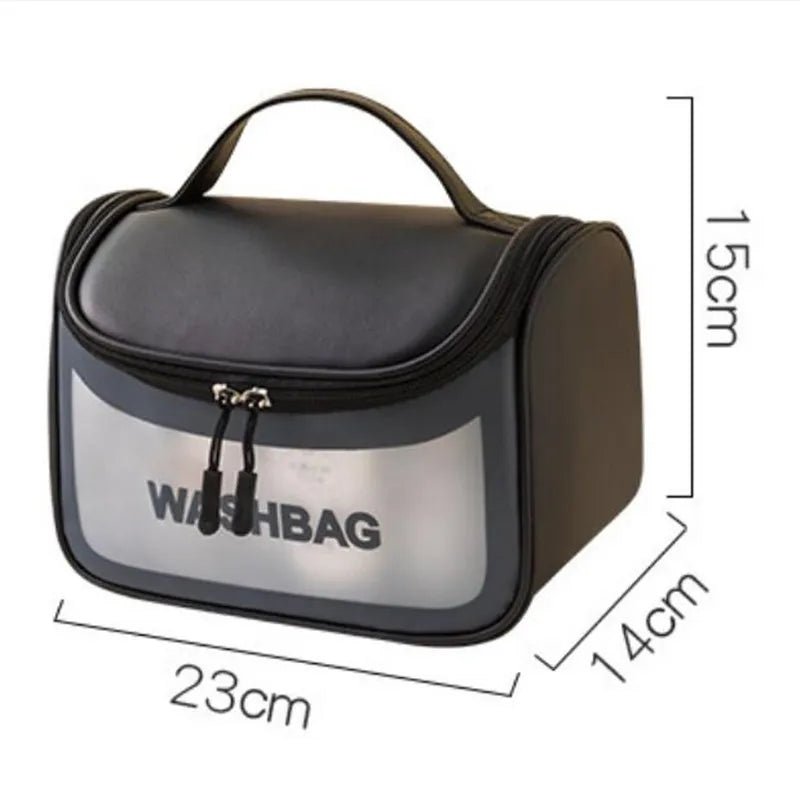 Hanging PVC Travel Toiletry Bag with Clear Front Panel