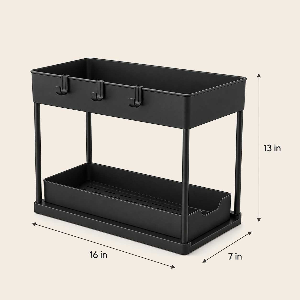 2-Tier Sliding Under-Sink Organizer