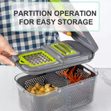 22 in 1 vegetable cutter with storage basket