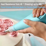 Reusable cake decorating nozzles set with Silicone piping bag