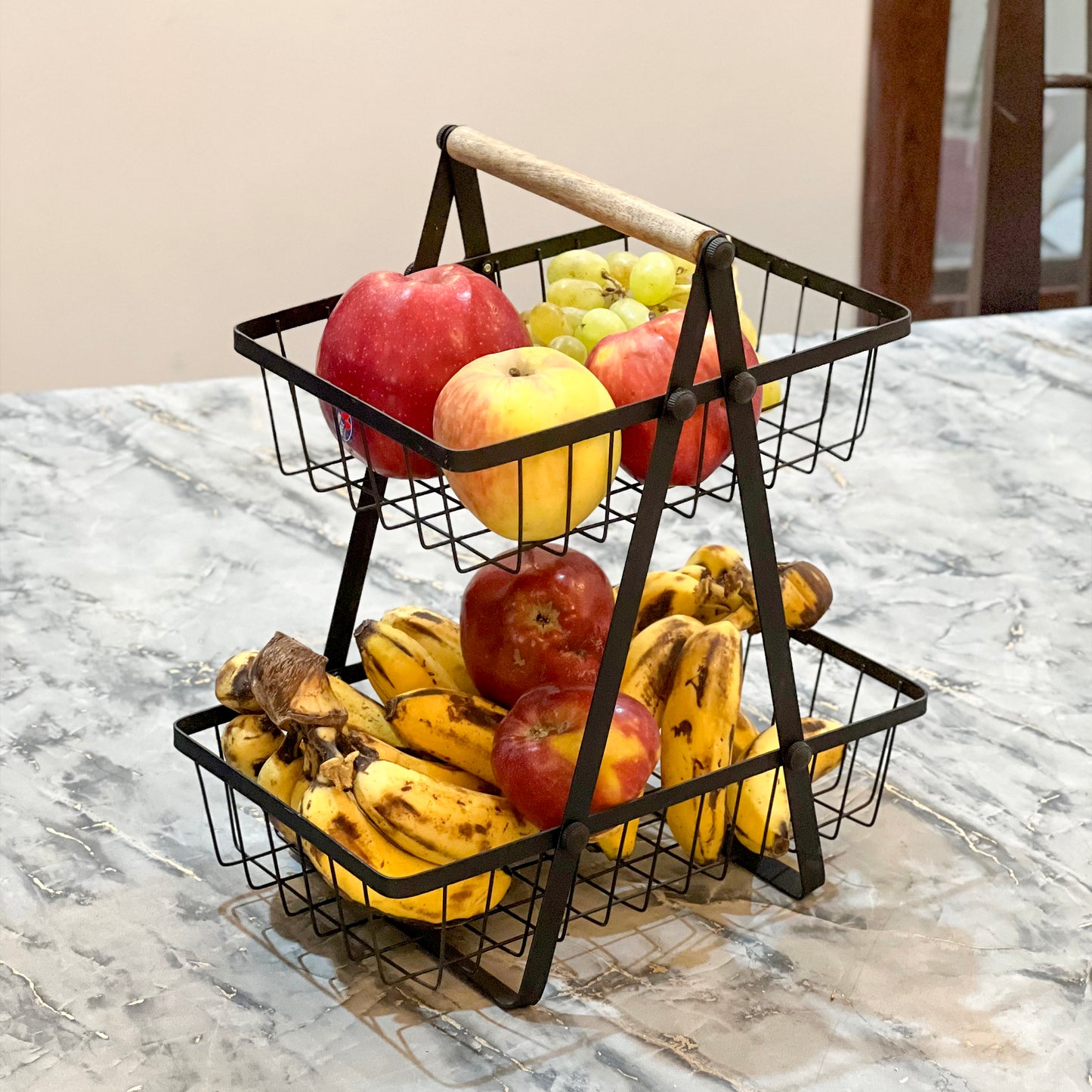 2-Tier Carry and Serve Fruit Basket by Matrix