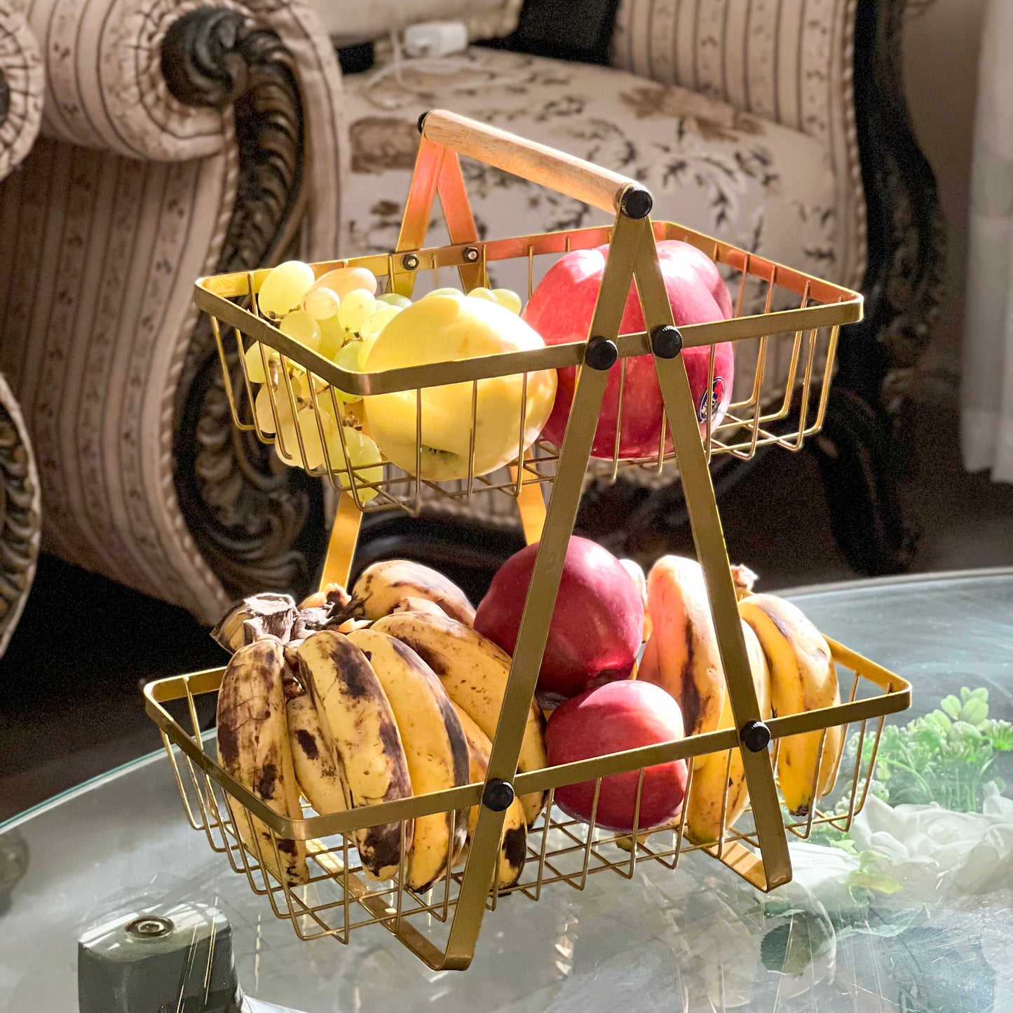 2-Tier Carry and Serve Fruit Basket by Matrix