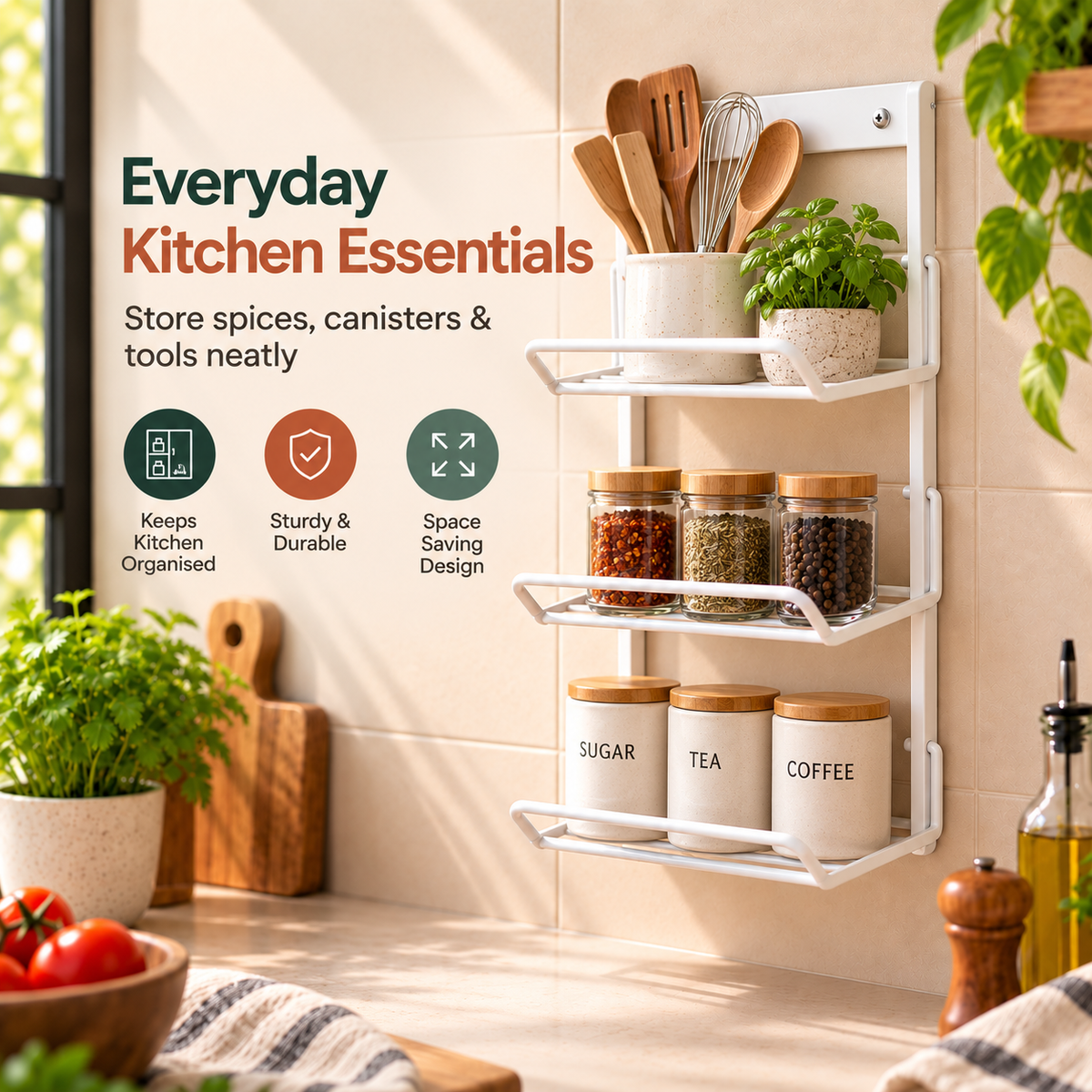 3-Tier Foldable Kitchen Prep Rack by Matrix