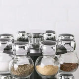 Revolving 8-Jar Spice Rack Set