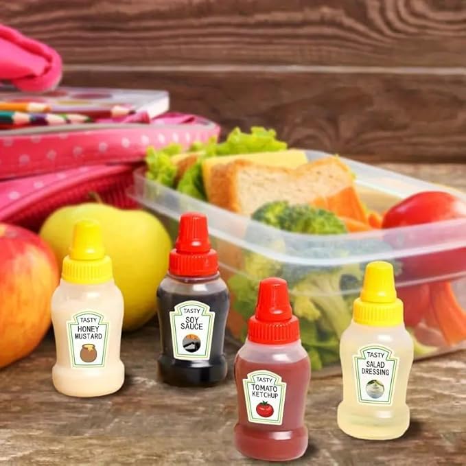 Mini Plastic Squeeze Sauce Bottles