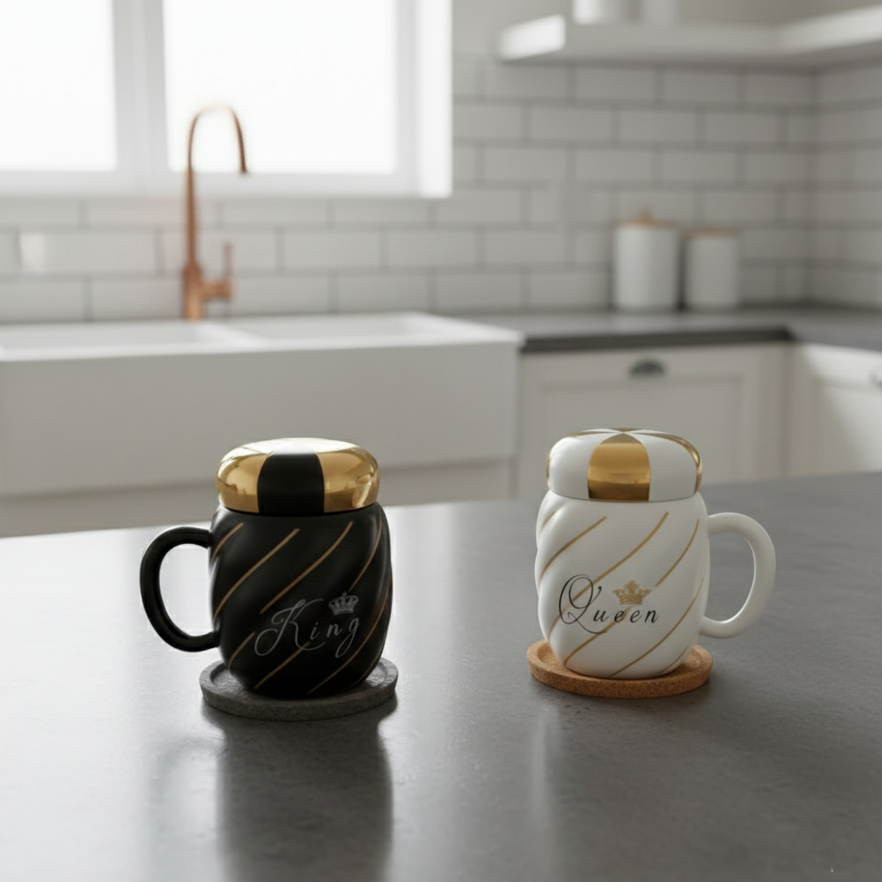 RoyalPair King & Queen Mug Set