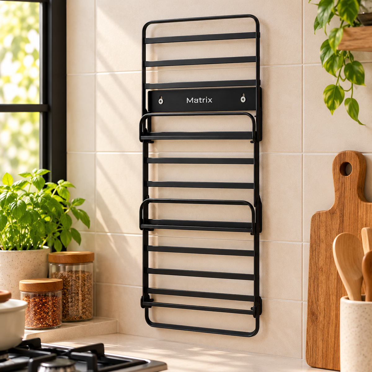 3-Tier Foldable Kitchen Prep Rack by Matrix