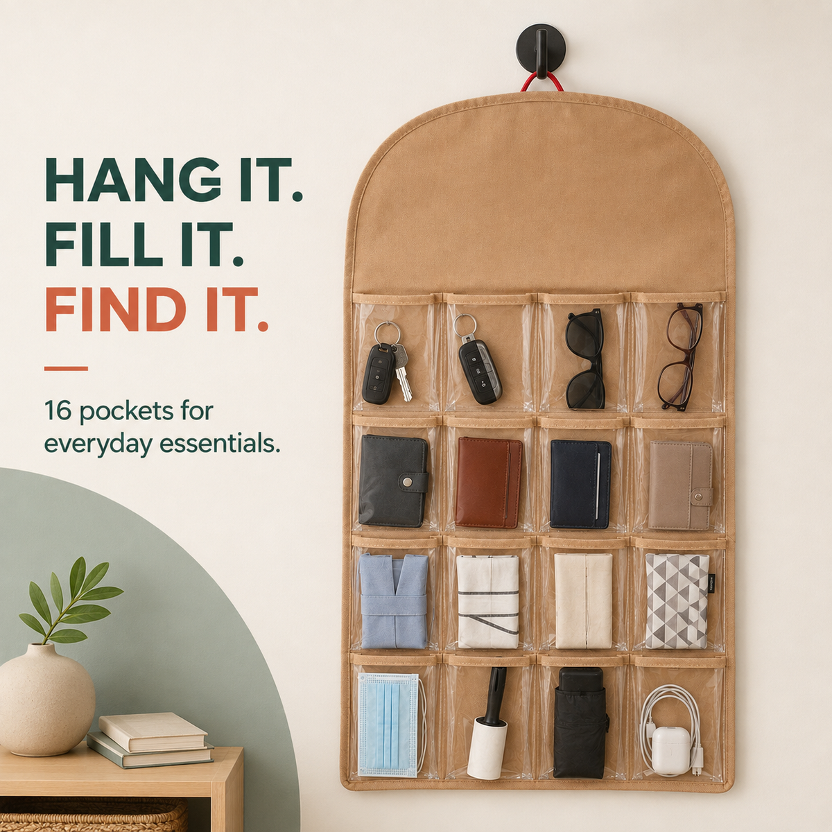 16-Pocket Clear-View Hanging Organizer by Matrix