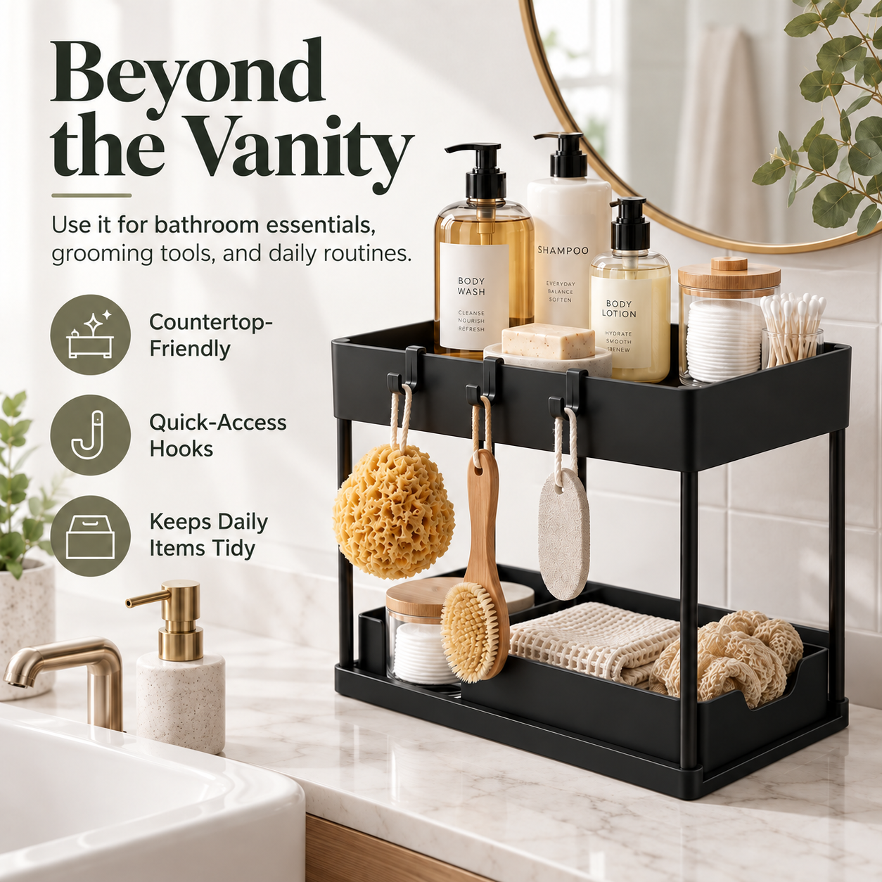 2-Tier Sliding Under-Sink Organizer