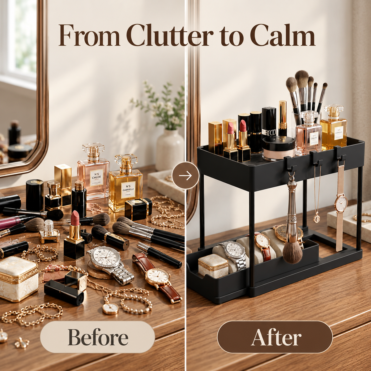 2-Tier Sliding Under-Sink Organizer