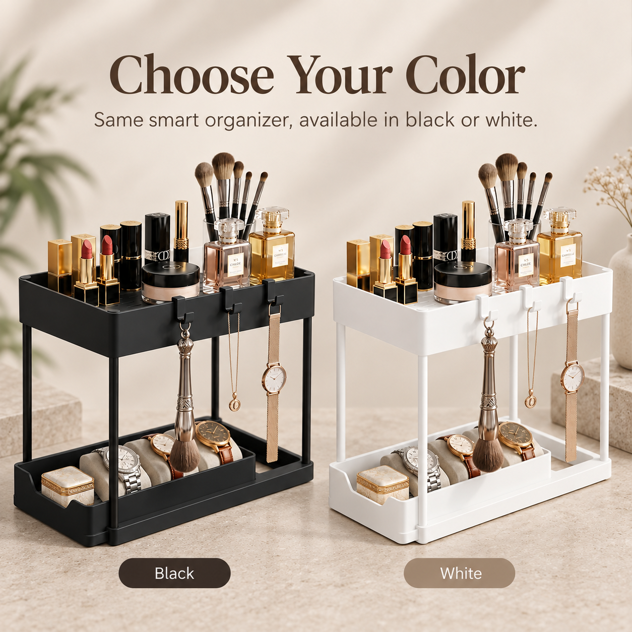 2-Tier Sliding Under-Sink Organizer