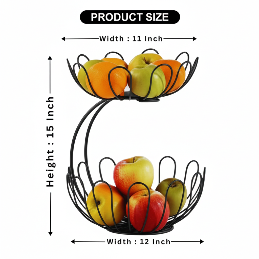2-Tier Crescent Fruit Basket by Matrix