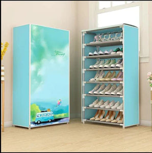 7 Layers Zipper Cover Shoes Rack