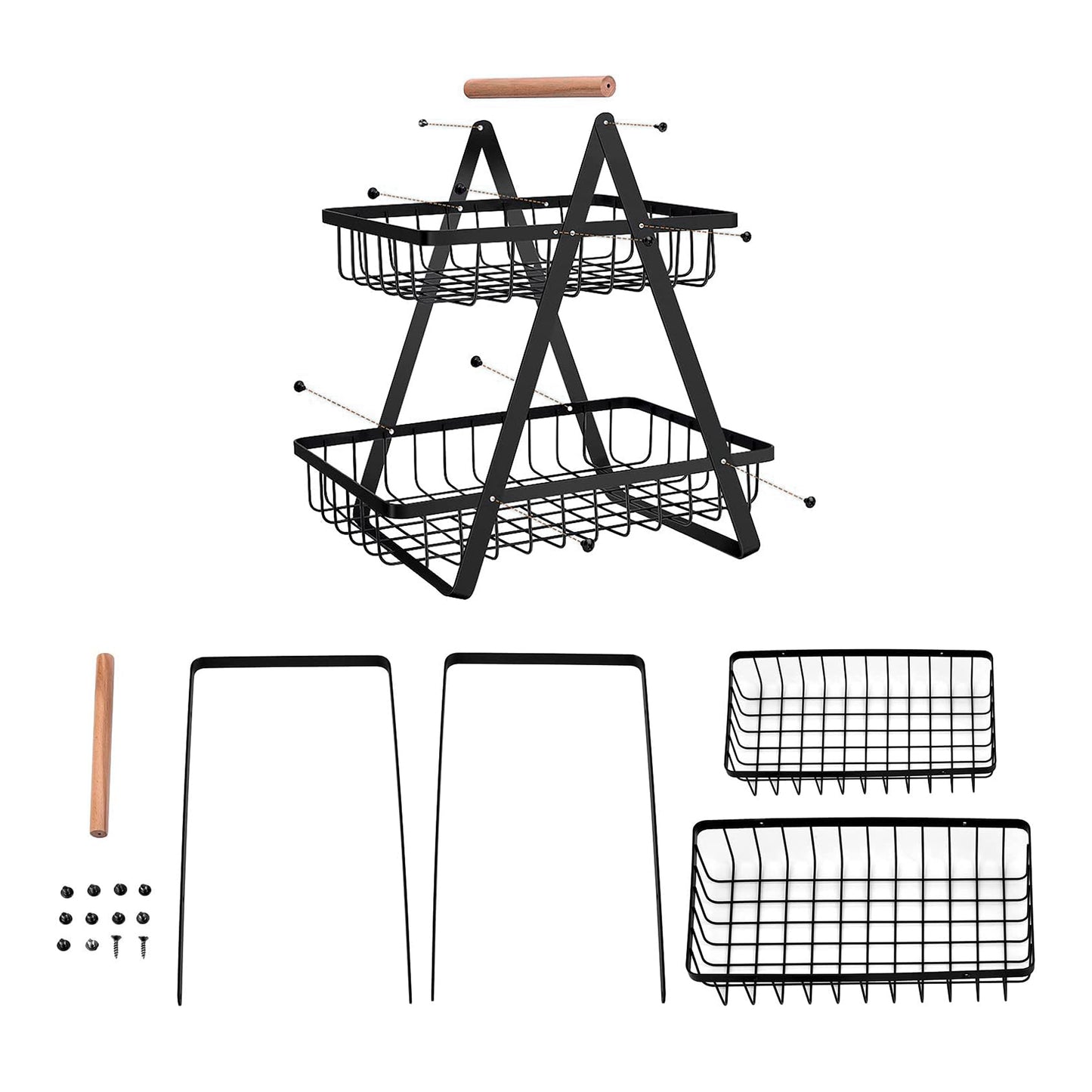 2-Tier Carry and Serve Fruit Basket by Matrix