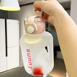 summer outdoor water bottle with straw