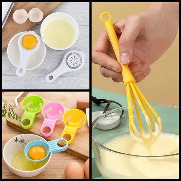 Egg Yolk Separator With Egg Beater