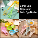 Egg Yolk Separator With Egg Beater