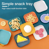 Serving Snack Plate Set with plastic holder