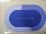 Elegant super absorbent bathroom mat (oval)