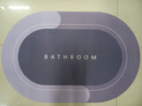 Elegant super absorbent bathroom mat (oval)