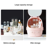 Portable Cosmetic Organizer With led light Mirror