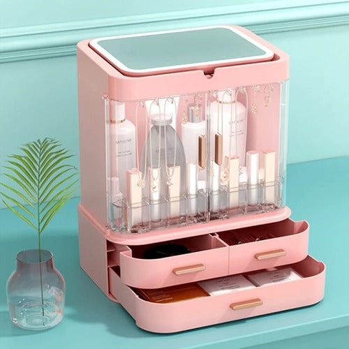 Classy Cosmetic Organizer With Led Mirror