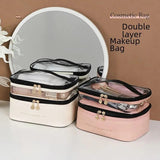 Dual Compartment cosmetic bag