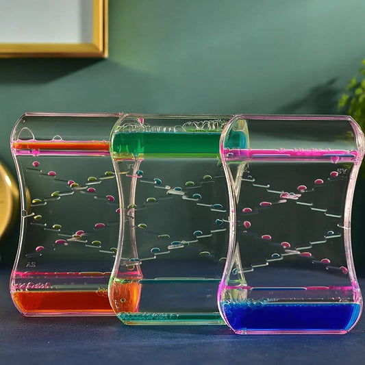 Two-colour Crystal Oil Drop Hour Glass