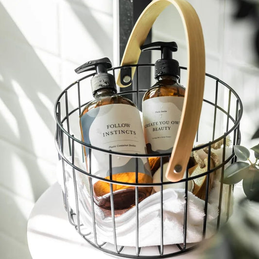 Multipurpose Iron Basket with Wooden Handle