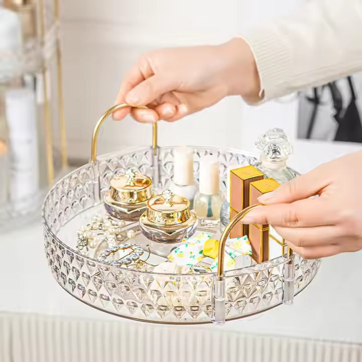 360° Multifunctional Rotating Storage Organizer with Side Handles