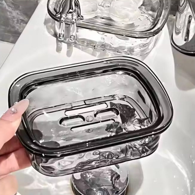 Bunny Acrylic Soap Tray with Drain Storage