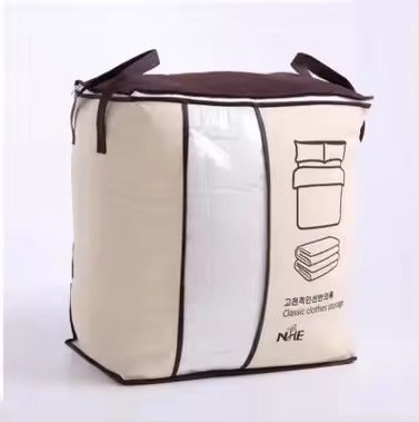 Front View Foldable Fabric Storage Bag with Side Handles