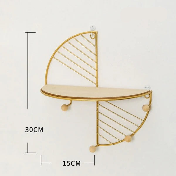 The Evergreen Golden Arc Metal Wall Shelf by Matrix