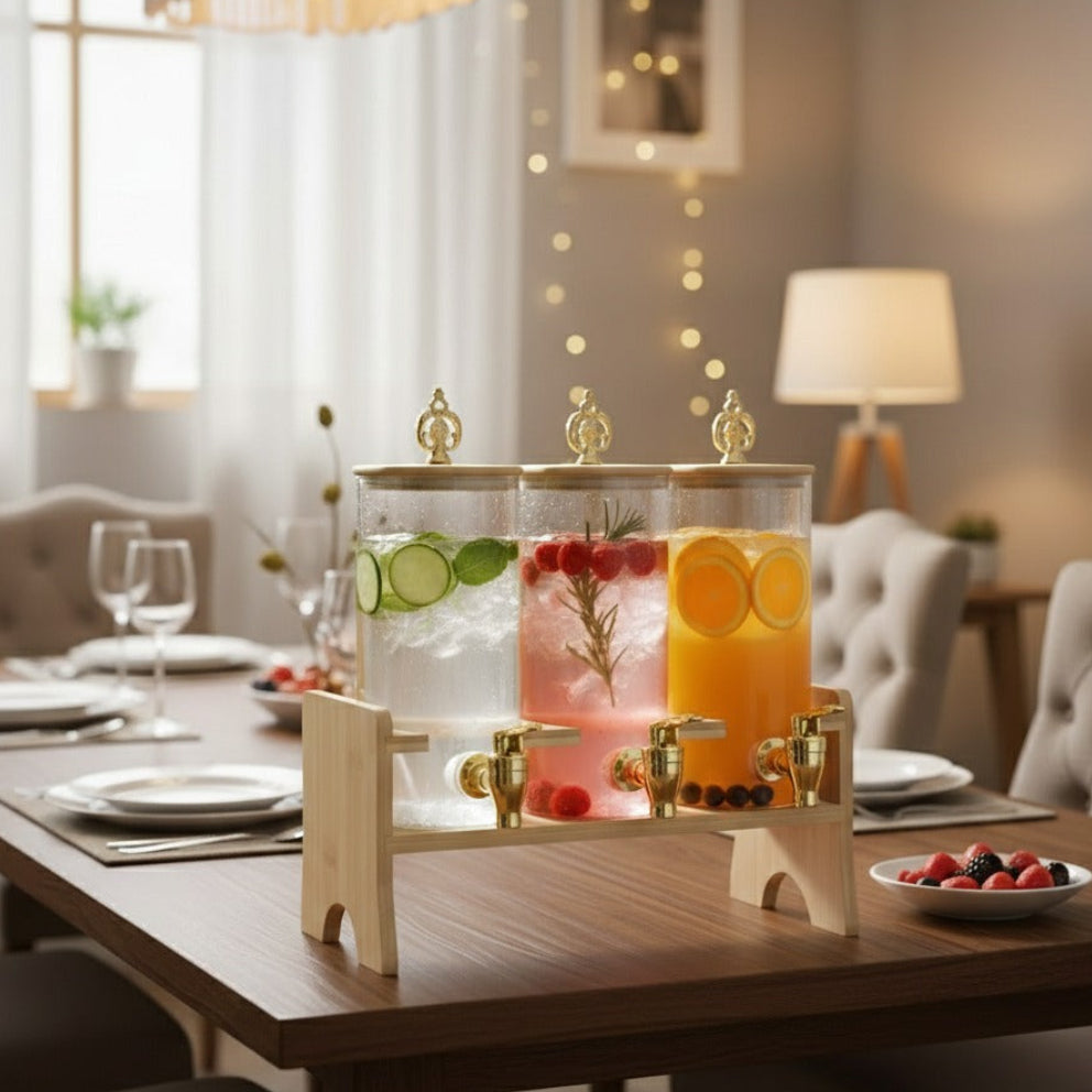 RoyalTrio Rectangular Glass Dispensers Set (1152)