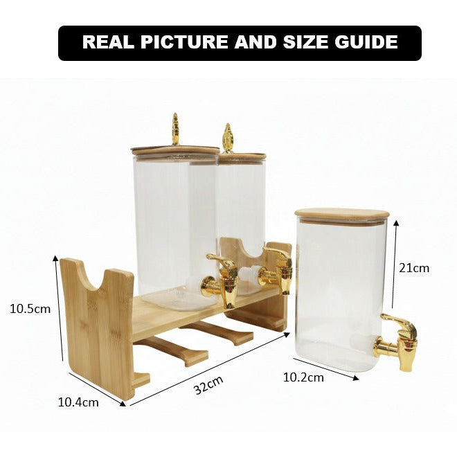 RoyalTrio Rectangular Glass Dispensers Set (1152)