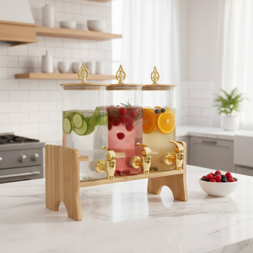 RoyalTrio Rectangular Glass Dispensers Set (1152)