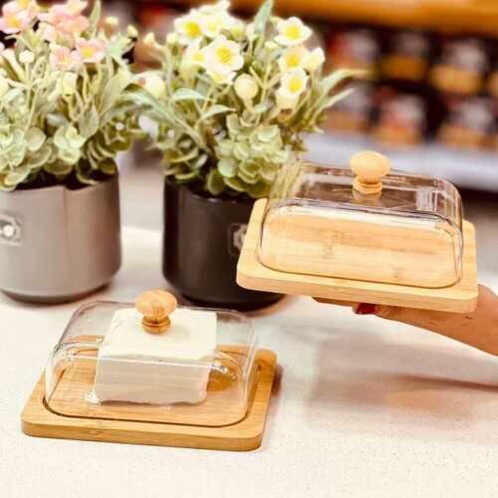 MultiServe Wooden Keeper with Clear Lid