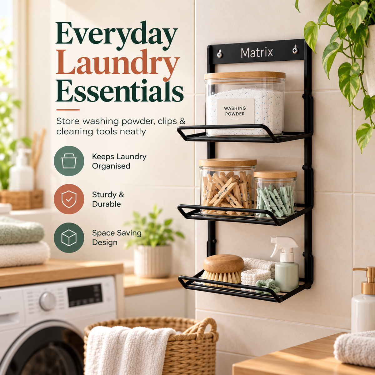 3-Tier Foldable Kitchen Prep Rack by Matrix