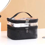 Double layers cosmetic bag