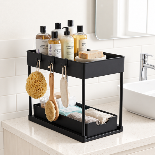 2-Tier Sliding Under-Sink Organizer by Matrix