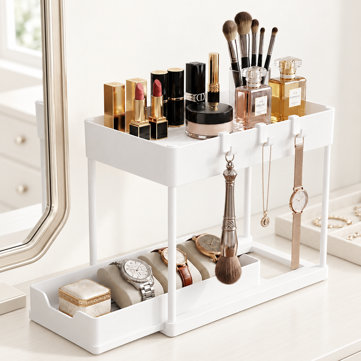 2-Tier Sliding Under-Sink Organizer