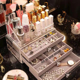 Flannel jewellery and cosmetic storage without lipstick organizer