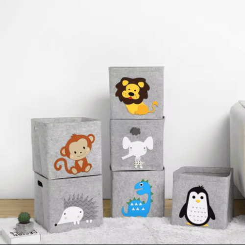 JungleJoy Foldable Storage Box – Fun Animal Organizer for Kids