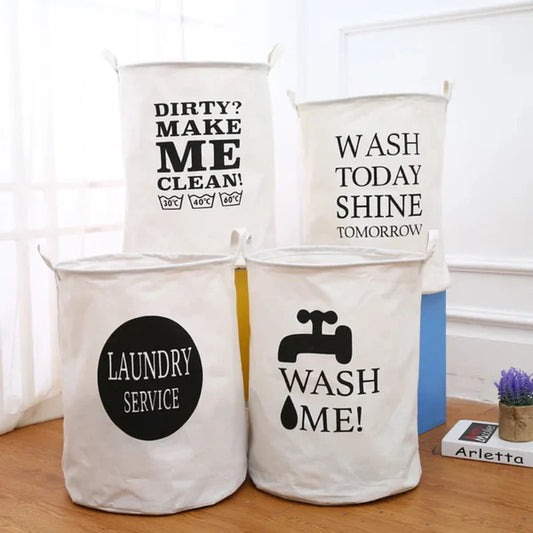 The "Wash Me!" Reminder Foldable Laundry Basket