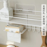 Bathroom Storage Shelf with Hooks and Soap Dish