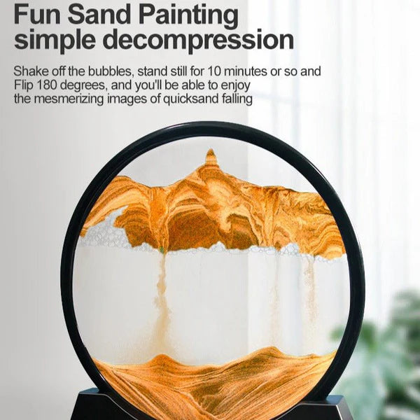 Sandscape Moving Round Glass