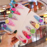 Glittering fun hair clips