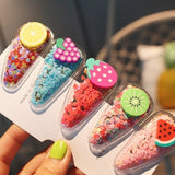Glittering fun hair clips